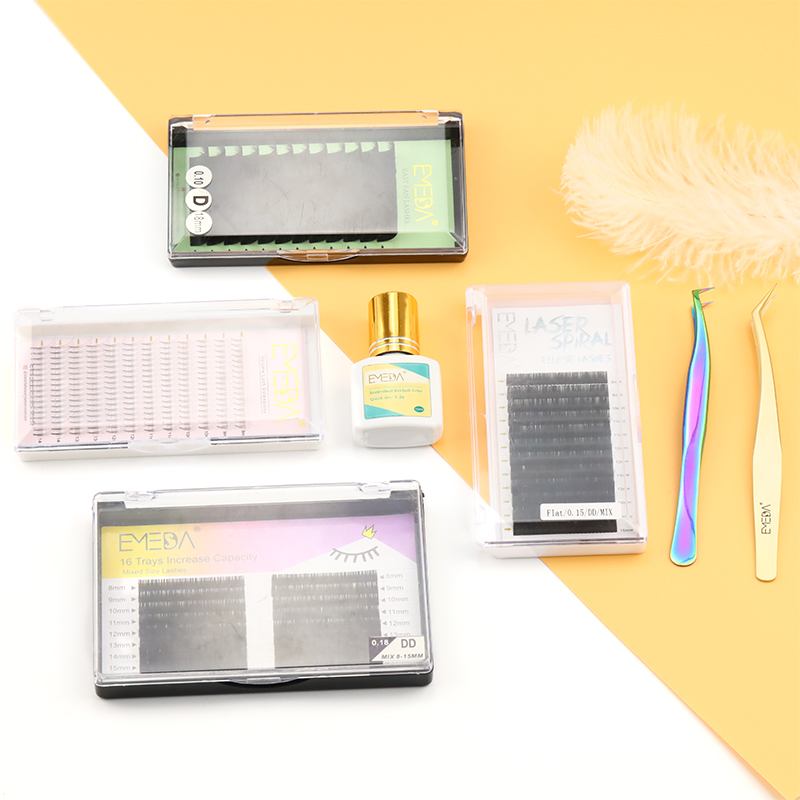 All size 0.03-0.25 silk/mink volume individual eyelash extensions with private label YY